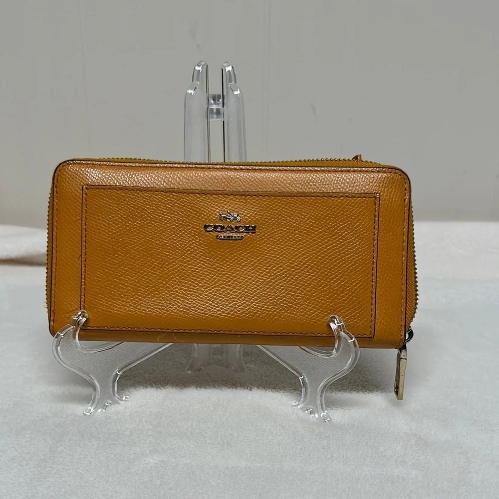 Coach Tan/ orangish Leather Wallet
